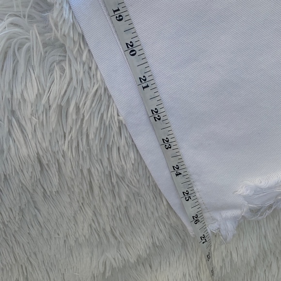 NWT FREE PEOPLE Maggie Mid-Rise Straight-Leg Jeans White Distressed Size 31 - Picture 10 of 11